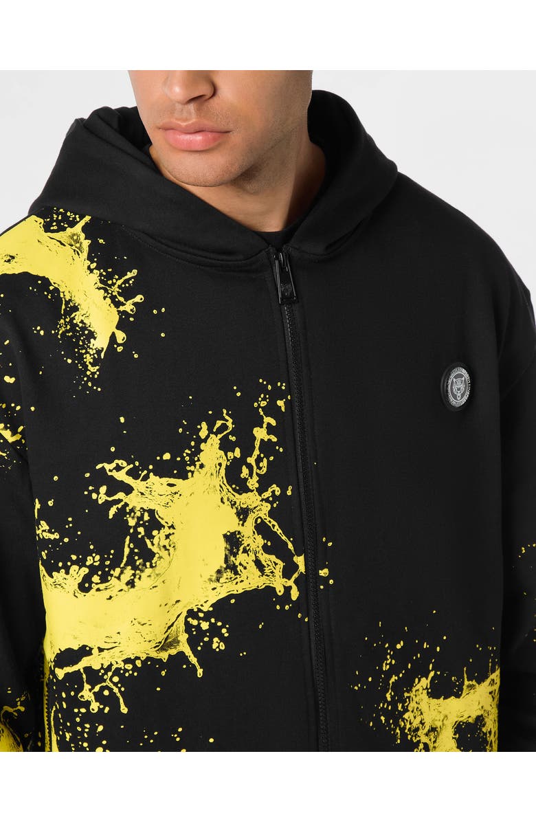 PLEIN SPORT Zip Hoodie Splash Men, Alternate, color, Black