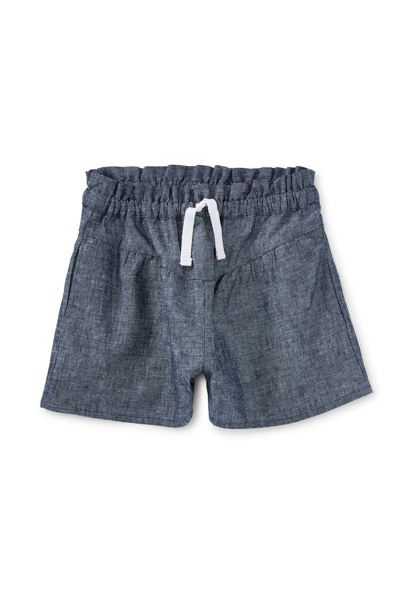 Chambray Flutter Shorts, Main, color, Indigo