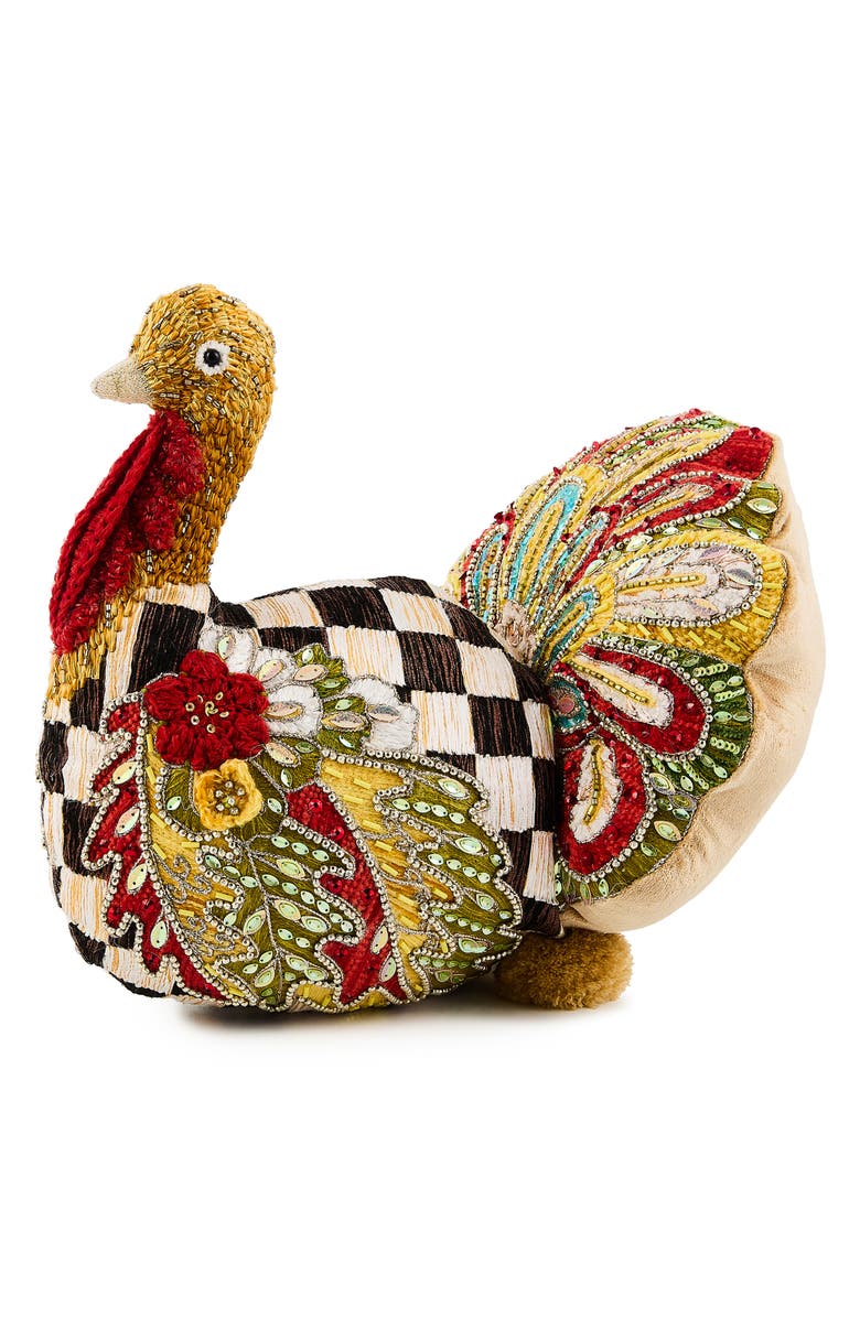 MACKENZIE CHILDS Aurora Turkey Shaped Pillow, Main, color, Beige