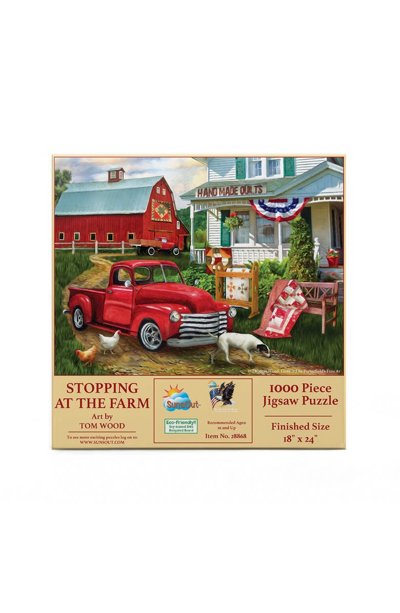 Sunsout Stopping at the Farm 500 piece Jigsaw Puzzle for Adults, Alternate, color, Multicolor