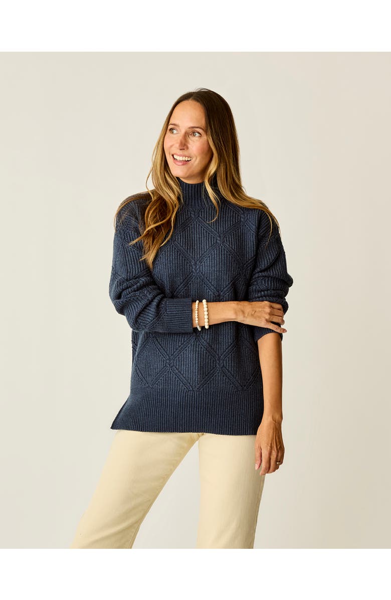 Carve Designs Woodward Allover Sweater, Main, color, Navy Heather