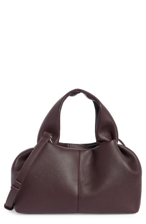 Pleated Top Handle Bag