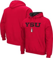 COLOSSEUM Men's Colosseum Red Youngstown State Penguins Arch and Logo Pullover Hoodie