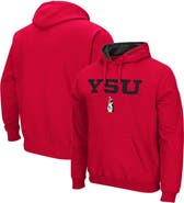 COLOSSEUM Men's Colosseum Red Youngstown State Penguins Arch and Logo Pullover Hoodie