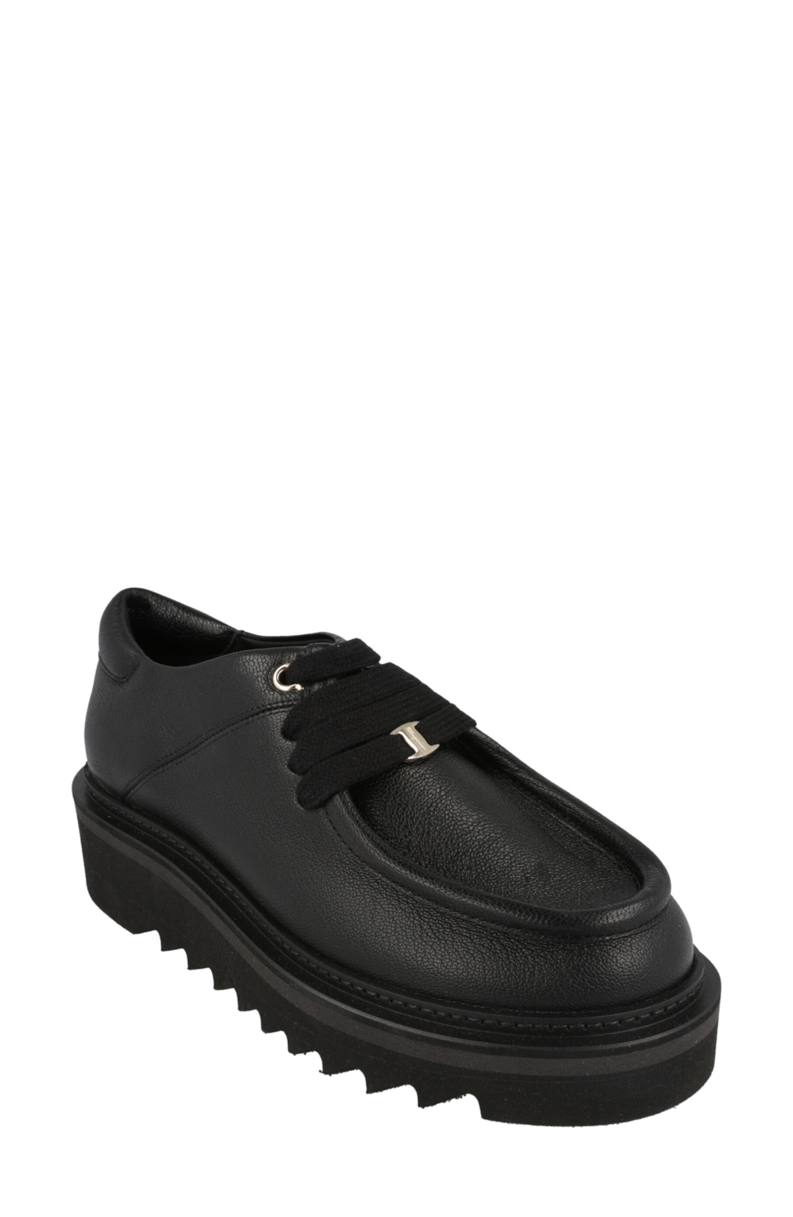 FERRAGAMO Euripilo Moc Toe Leather Loafer