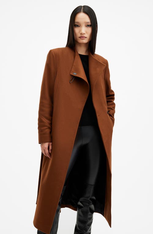Allsaints Riley Wool Blend Belted Coat