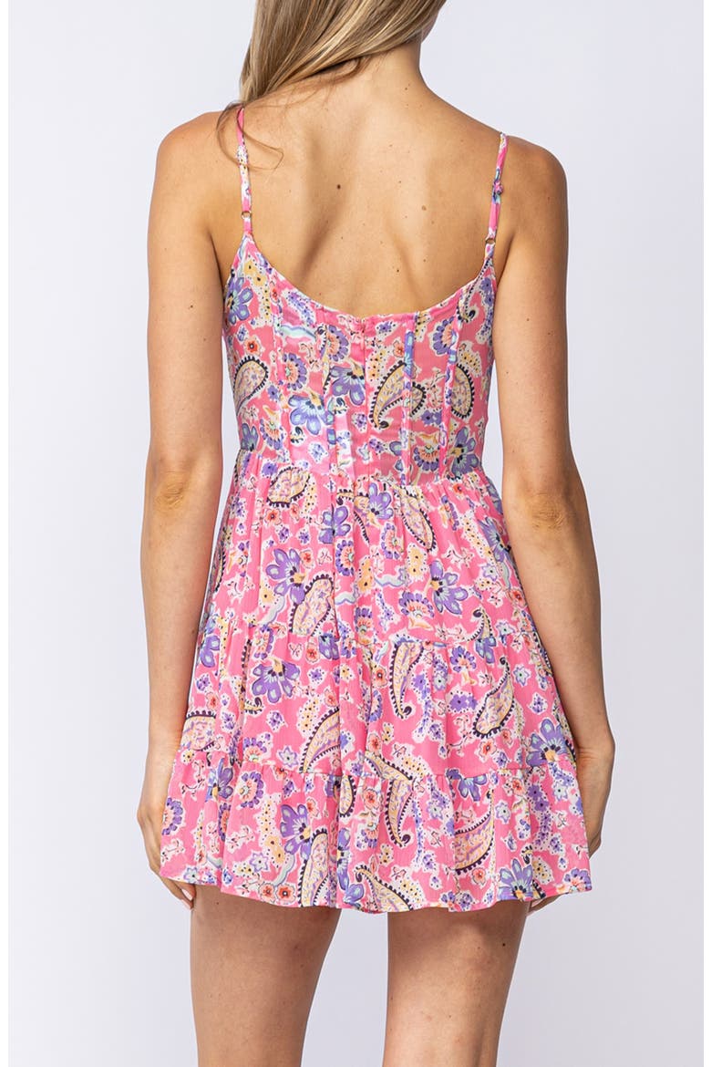 Corset Sleeveless Minidress, Alternate, color, PINK