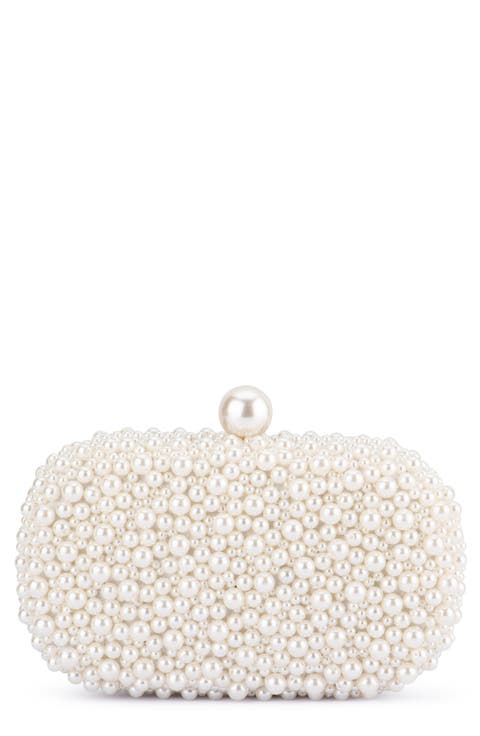 Valentina Faux Pearl Clutch