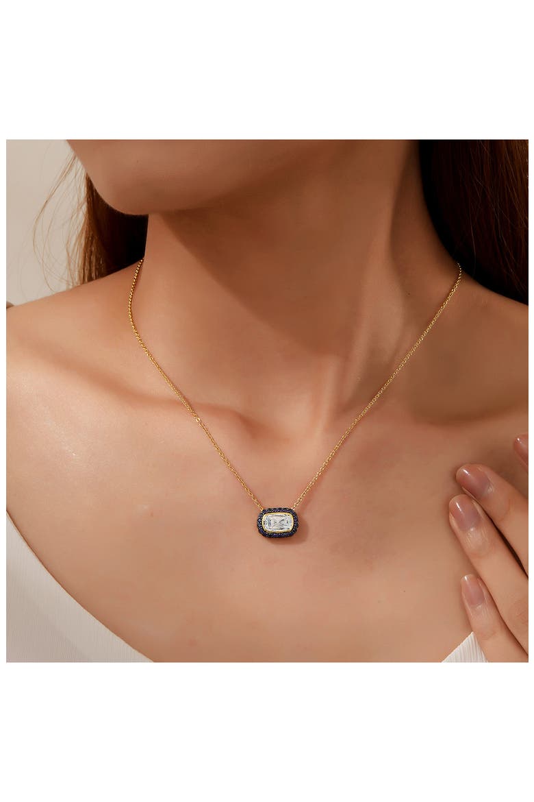 Art Deco Halo Pendant Necklace, Alternate, color, GOLD