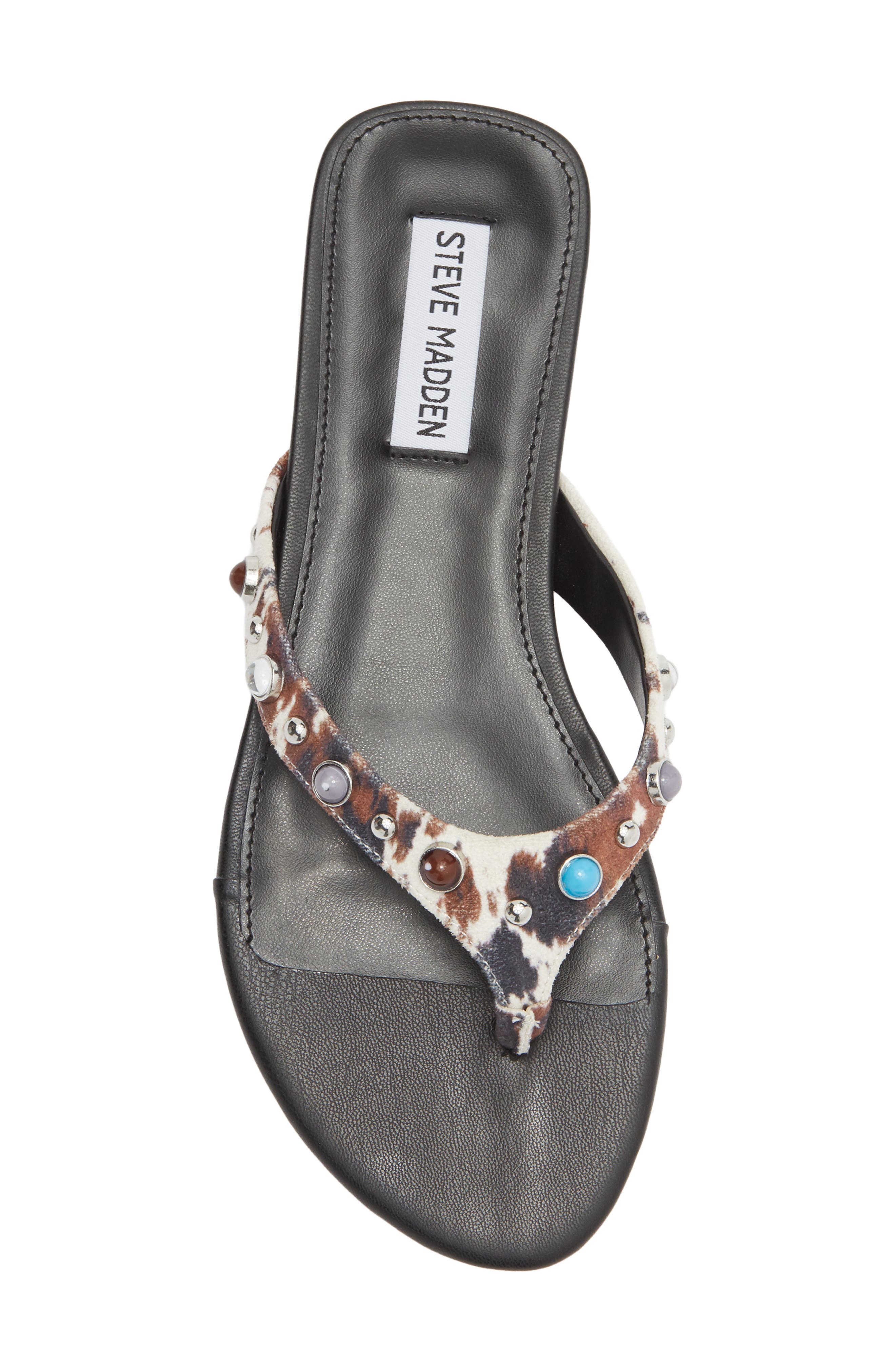 Steve Madden Daizy Flip Flop, Alternate, color, Black/ Silver