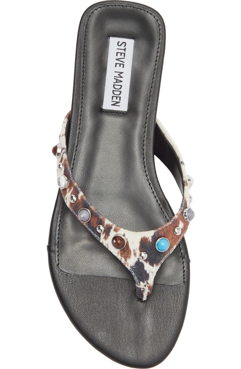 Steve Madden Daizy Flip Flop, Alternate, color, Black/ Silver