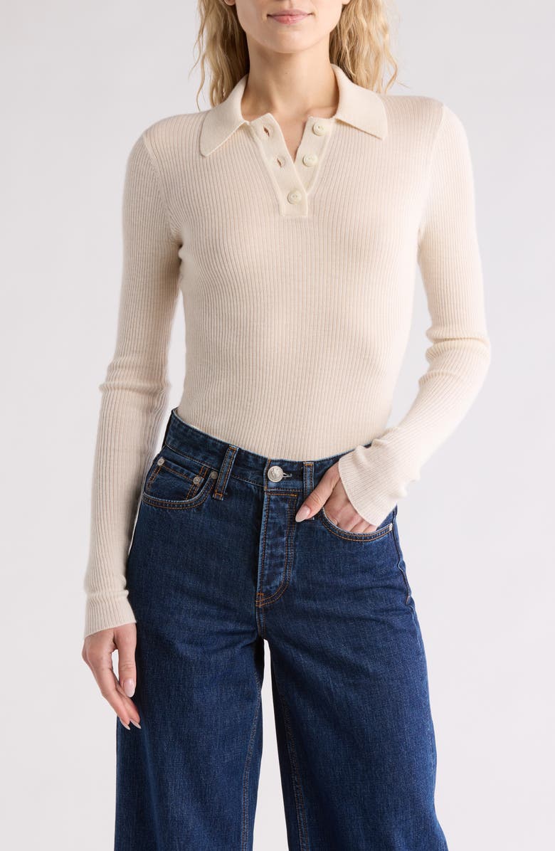 rag & bone Mandee Cashmere Polo, Main, color,