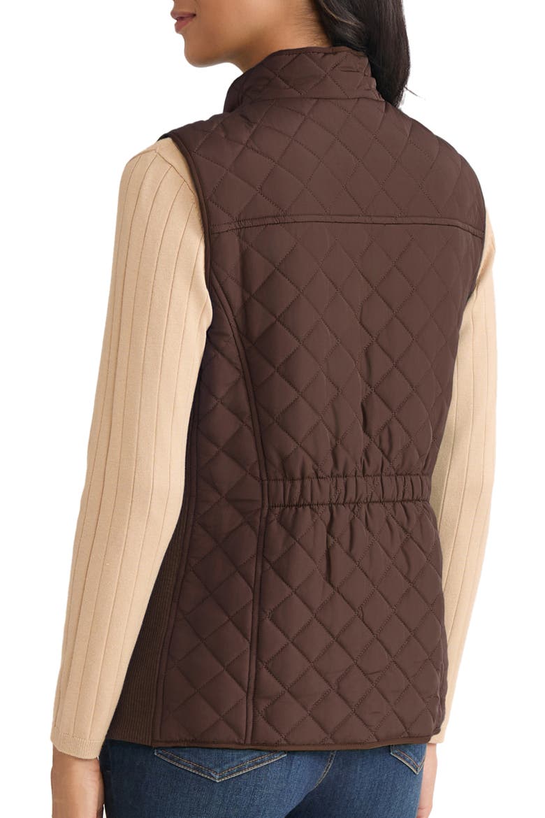 Quilted Vest, Alternate, color, COFFEE BEAN