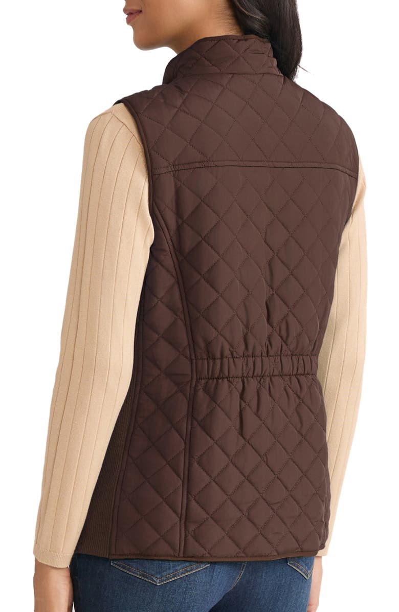Jones New York Quilted Vest, Alternate, color, Coffee Bean