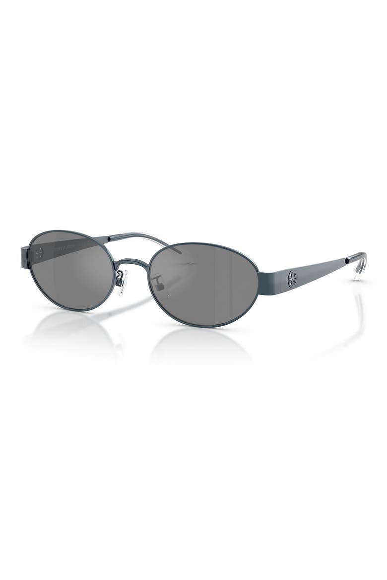 54mm Oval Sunglasses, Alternate, color, NAVY / DARK GREY FLASH