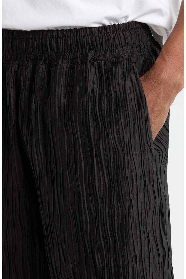 Disguise Pleated Shorts, Alternate, color, BLACK