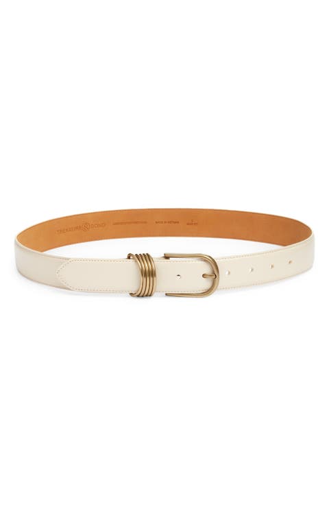 Parker Brass Hoop Leather Belt