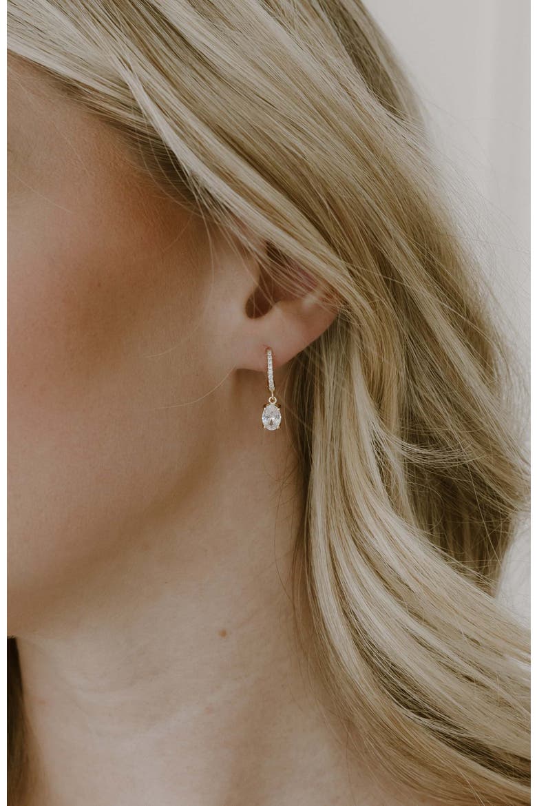 Duchess Crystal Drop Earrings, Alternate, color, Gold