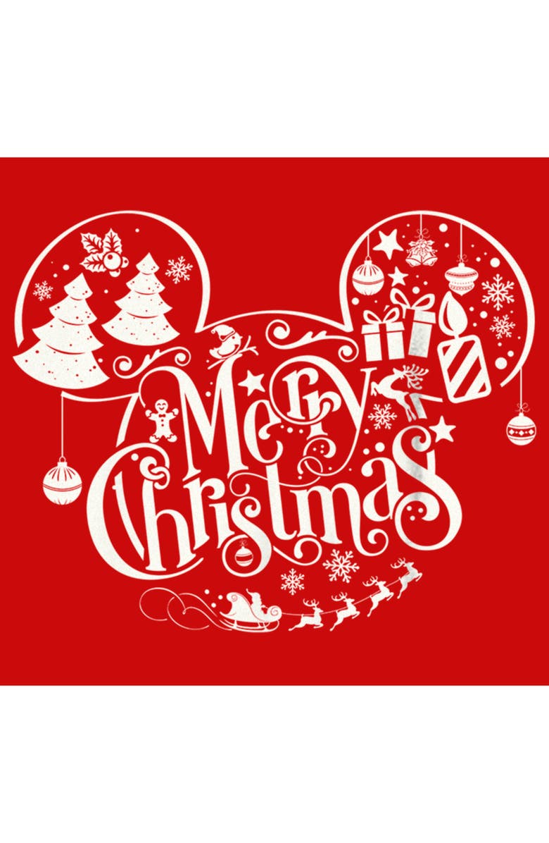 Mickey & Friends Boy's Mickey & Friends Mickey and Friends Mousey Christmas  Graphic T-Shirt, Alternate, color, Red
