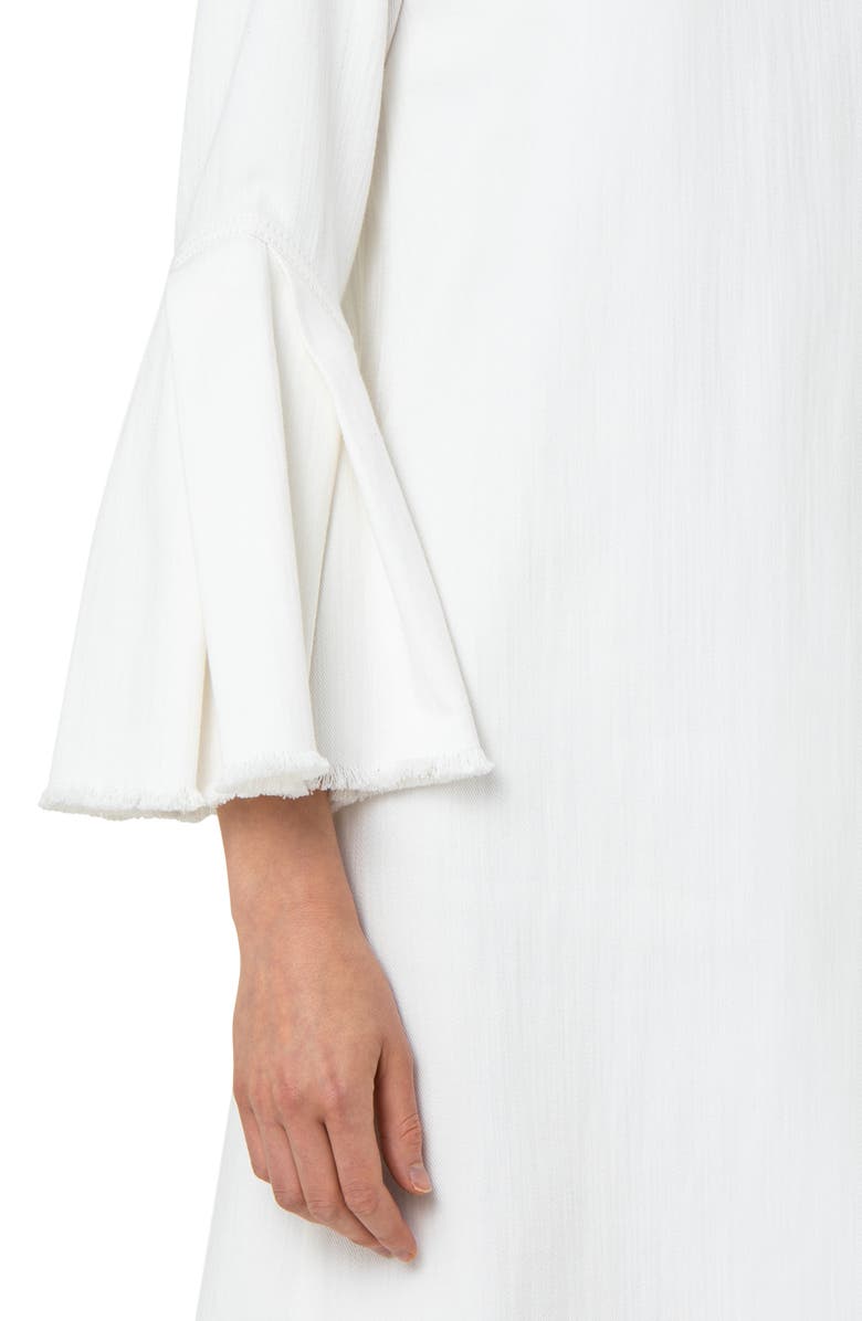 Akris punto Flounce Cuff Denim Shift Dress, Alternate, color,