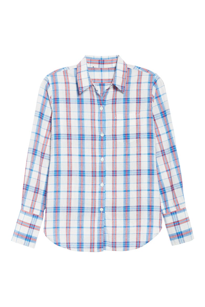 Standard Plaid Shirt, Alternate, color, BLUE/ RED