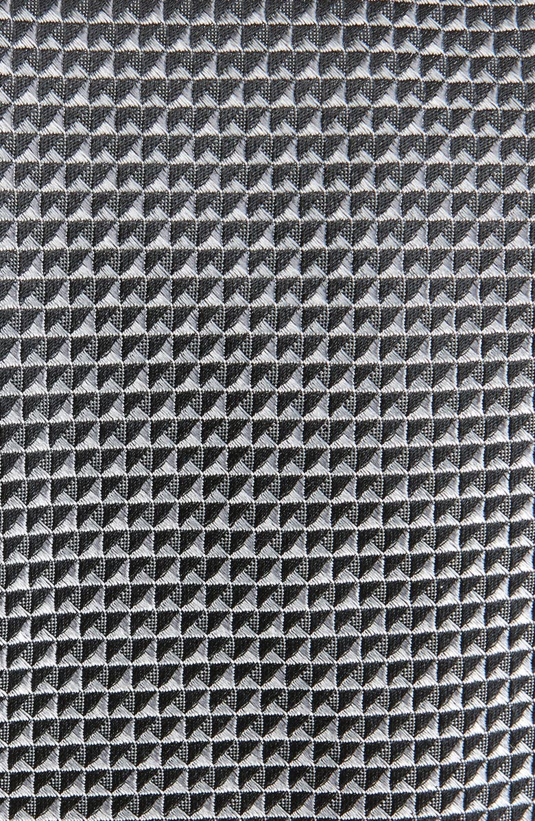 Nordstrom Langley Geometric Pattern Silk Jacquard Tie, Alternate, color, Gray