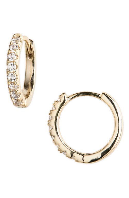 Chanteur Kids' Pavé Crystal Hoop Earrings in Gold  product