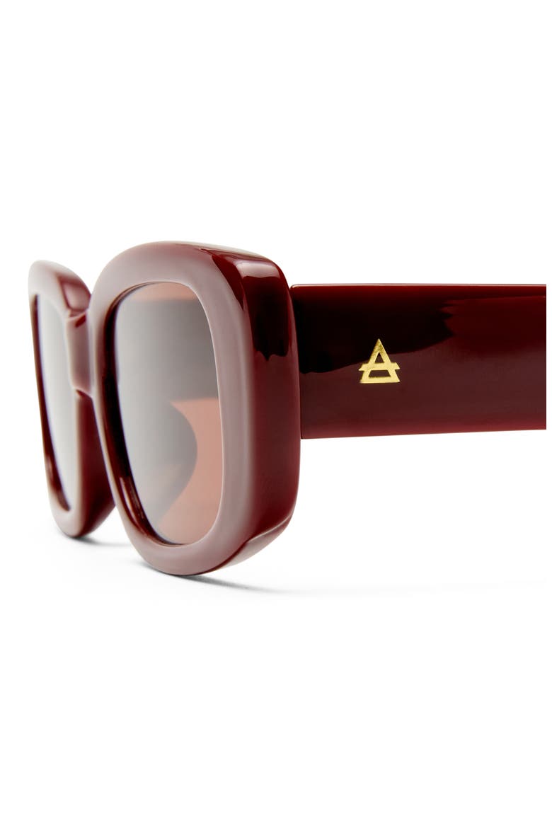 Ceres 51mm Rectangular Sunglasses, Alternate, color, BURGUNDY / BURGUNDY MONO
