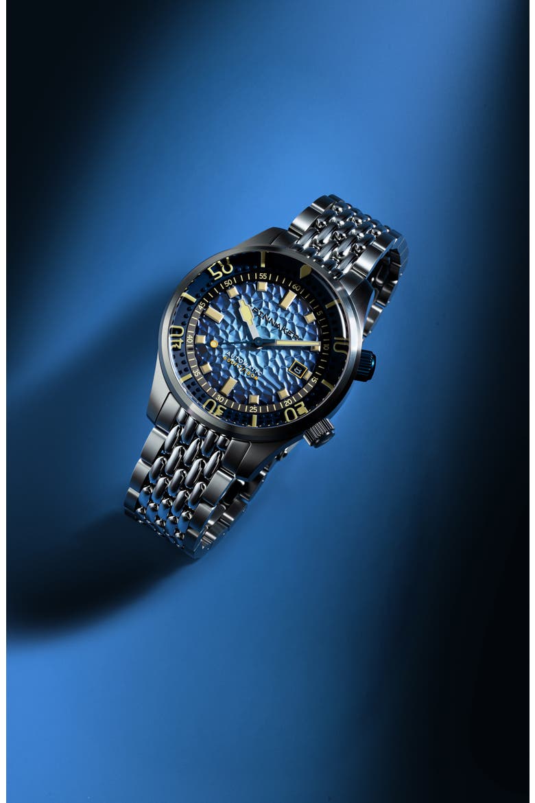 Bradner Automatic Bracelet Watch, 42mm, Alternate, color, BLUE