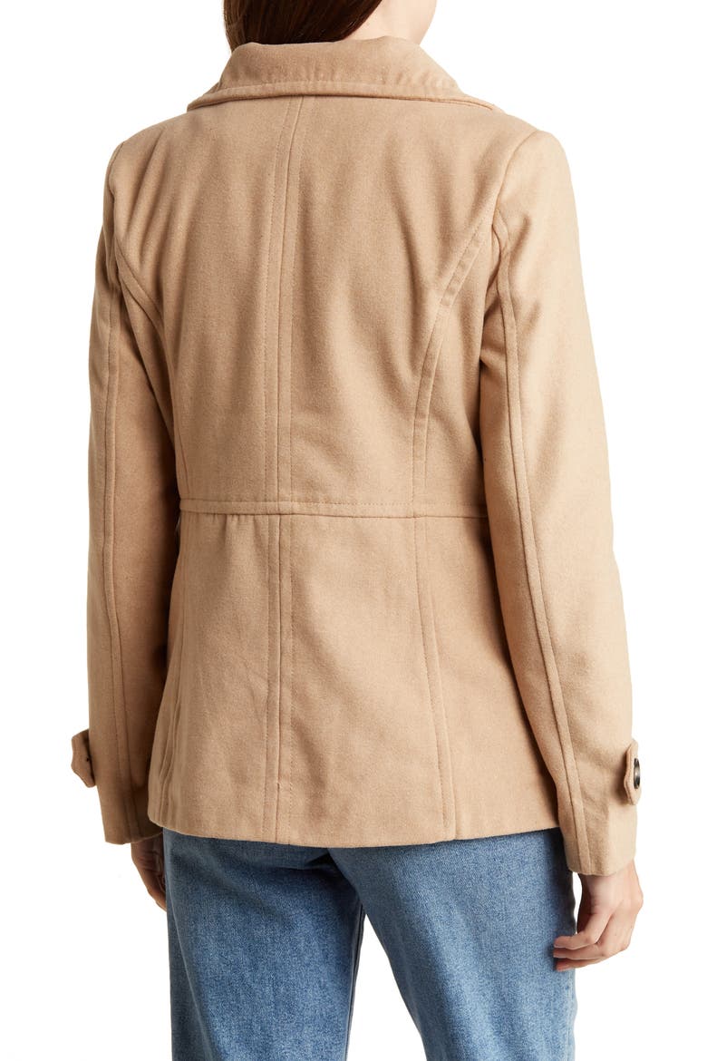 Double Breasted Peacoat, Alternate, color, CAMEL