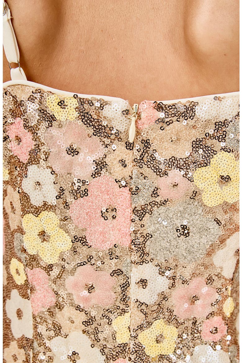 Sequin Sleeveless Maxi Dress, Alternate, color, ROSE GOLD