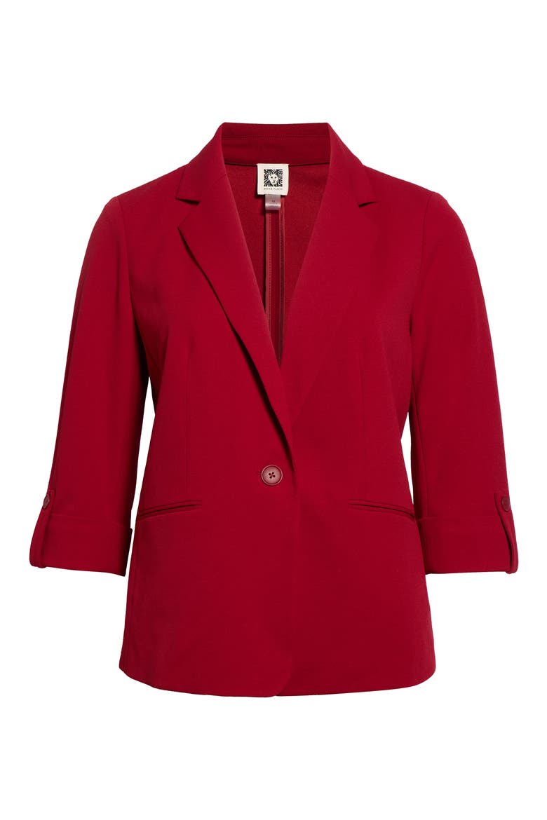 Notch Collar One Button Jacket, Alternate, color, TITIAN RED