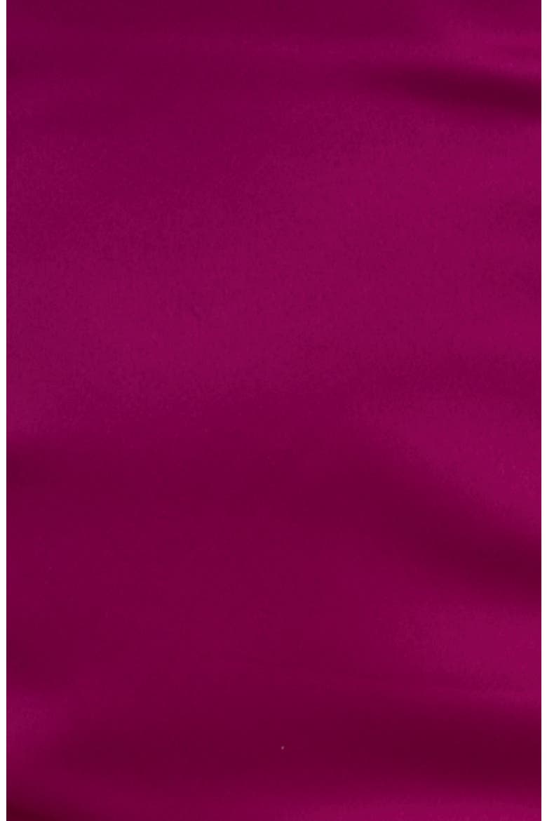Pleat One-Shoulder Crepe Cocktail Dress, Alternate, color, WILD MAGENTA