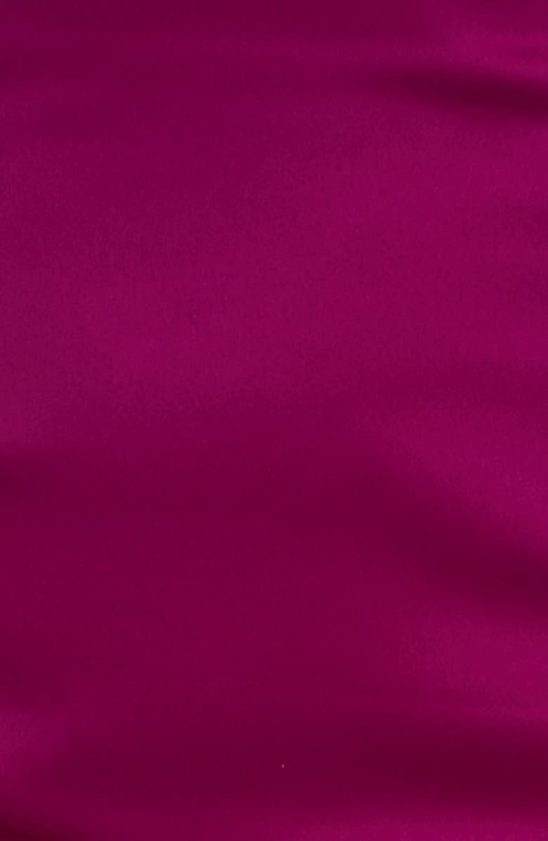 Adrianna Papell Pleat One-Shoulder Crepe Cocktail Dress, Alternate, color, Wild Magenta