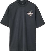 AllSaints Valen Oversize Floral Logo Graphic T-Shirt