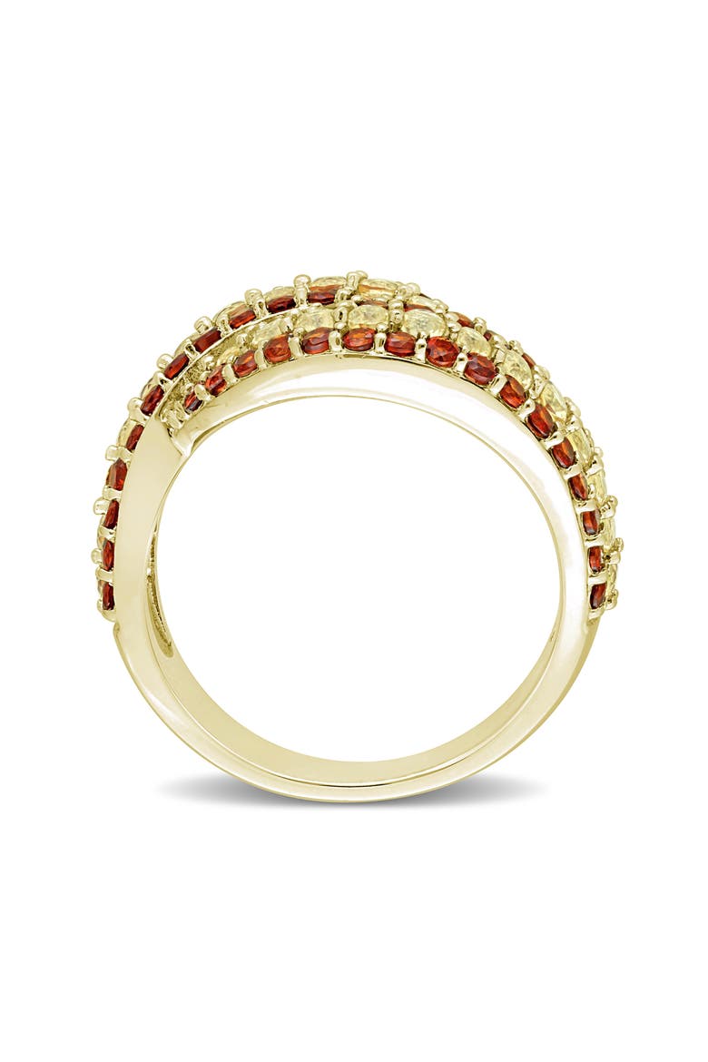 Garnet & Citrine Crossover Ring, Alternate, color, RED