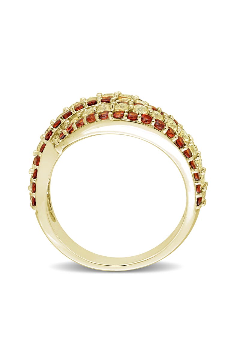 DELMAR Garnet & Citrine Crossover Ring, Alternate, color, Red