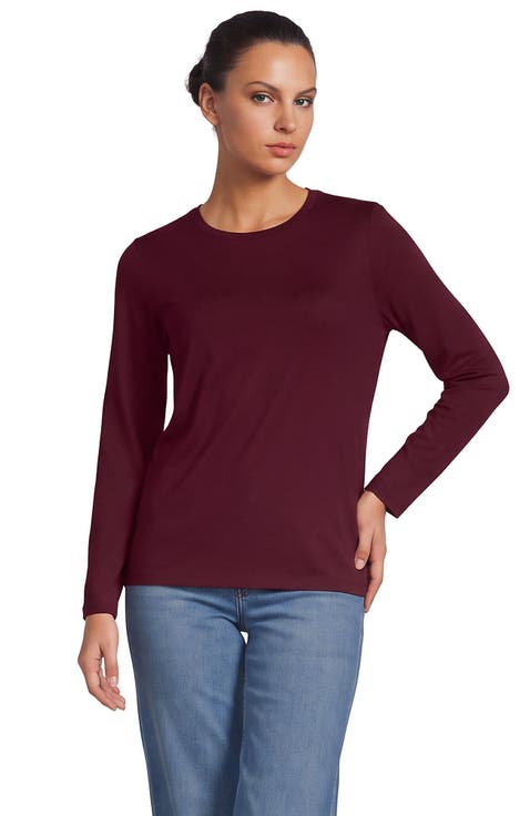 Supima Cotton Long Sleeve Crewneck T-shirt