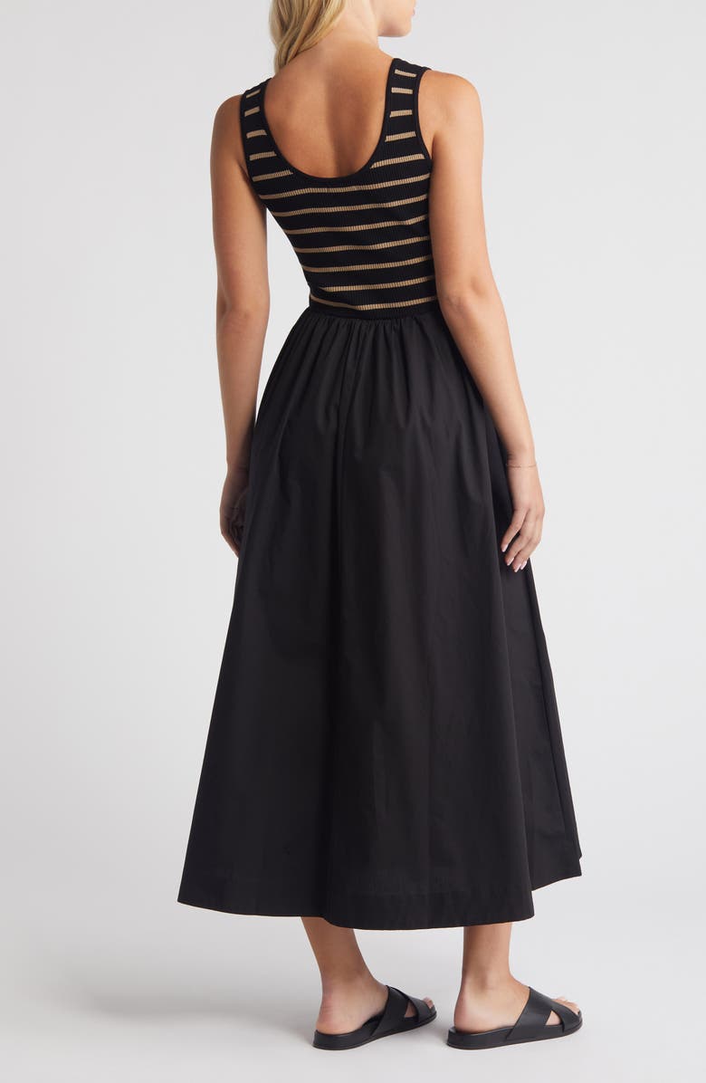 MOON RIVER Ribbed Bodice Maxi Sundress, Alternate, color,