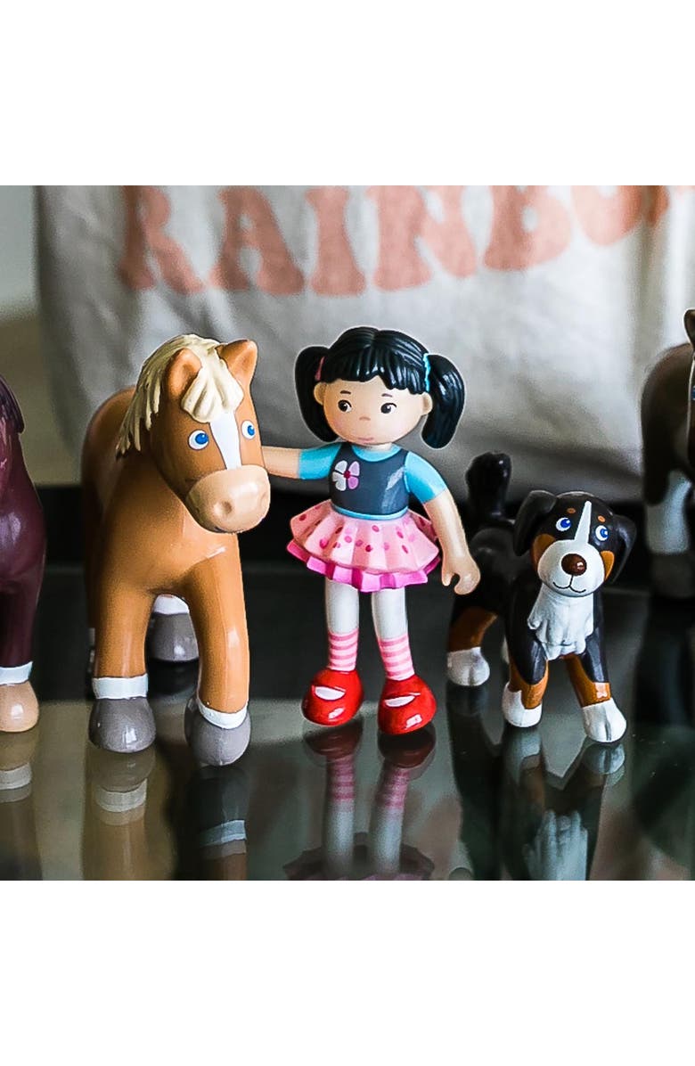 HABA Little Friends Horse Leopold - 4.5" Haflinger Farm Animal Toy Figure, Alternate, color, 