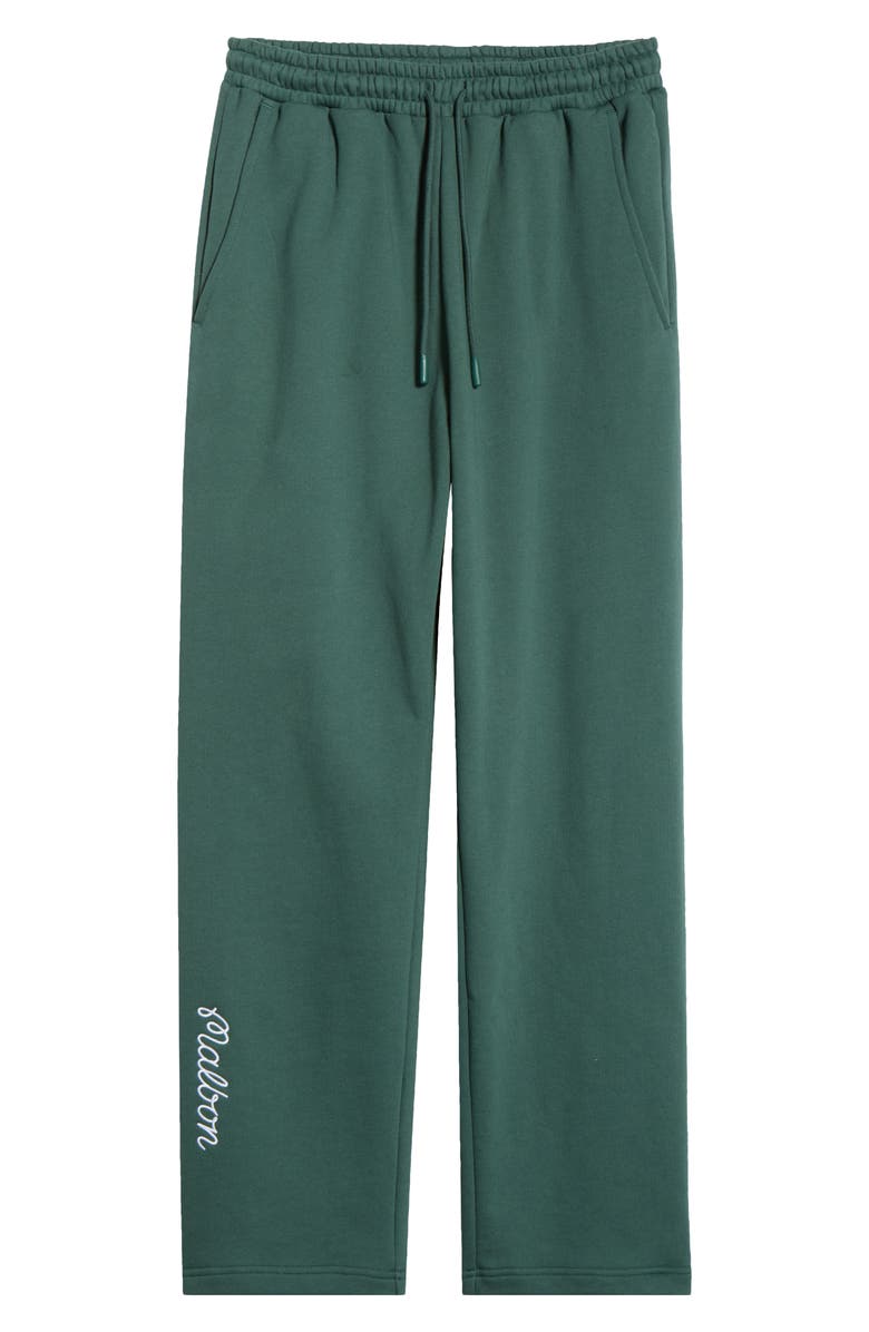 Malbon Golf Bon Script Embroidered Sweatpants, Main, color, Hunter Green