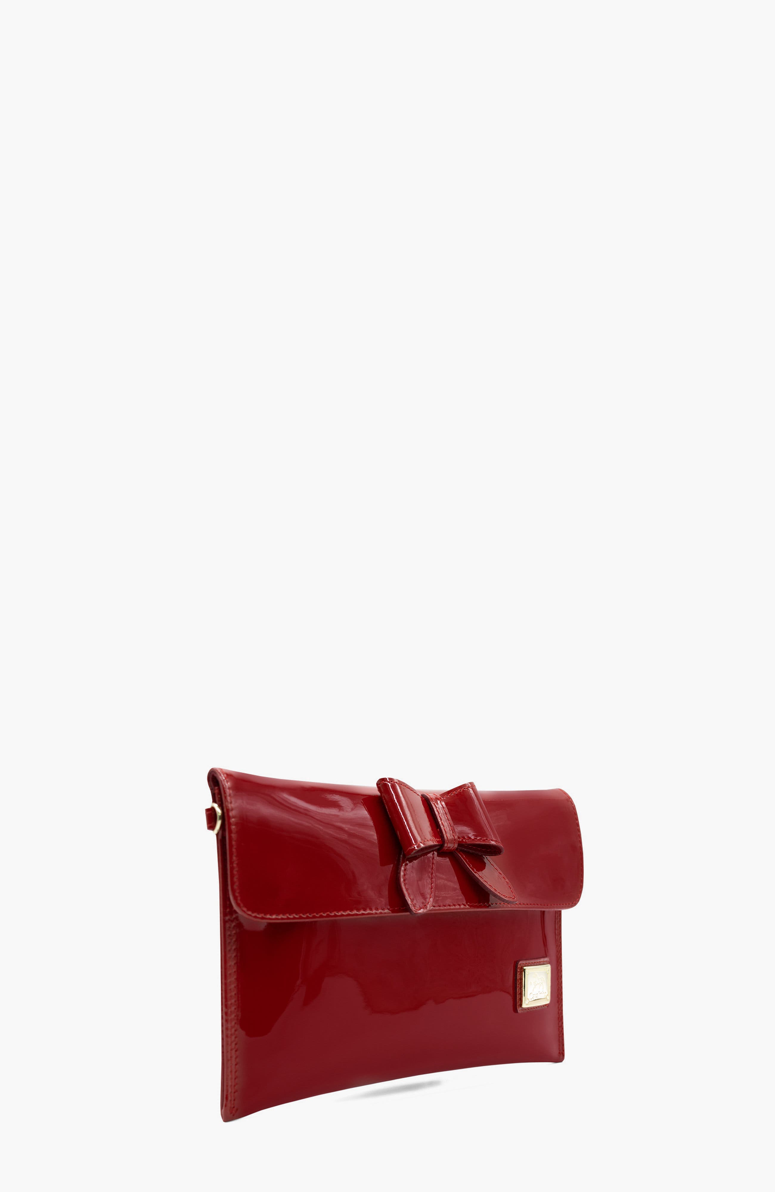 All In Patent Leather Clutch Bag 68, Alternate, color, Red