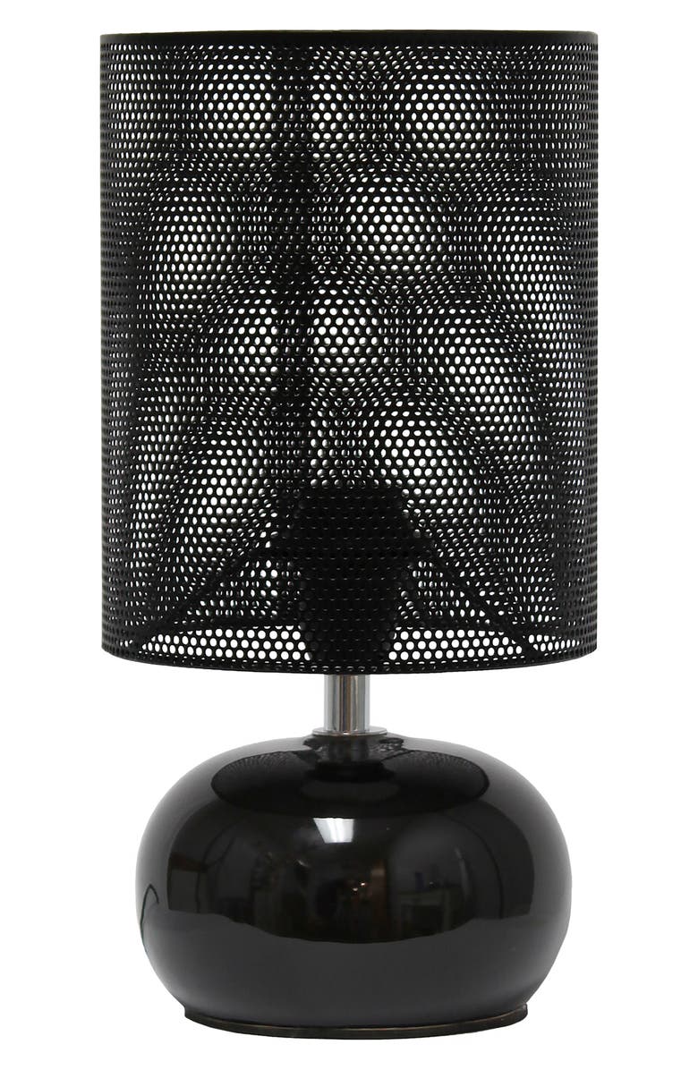 LALIA HOME Mesh Shade Table Lamp, Main, color, Black