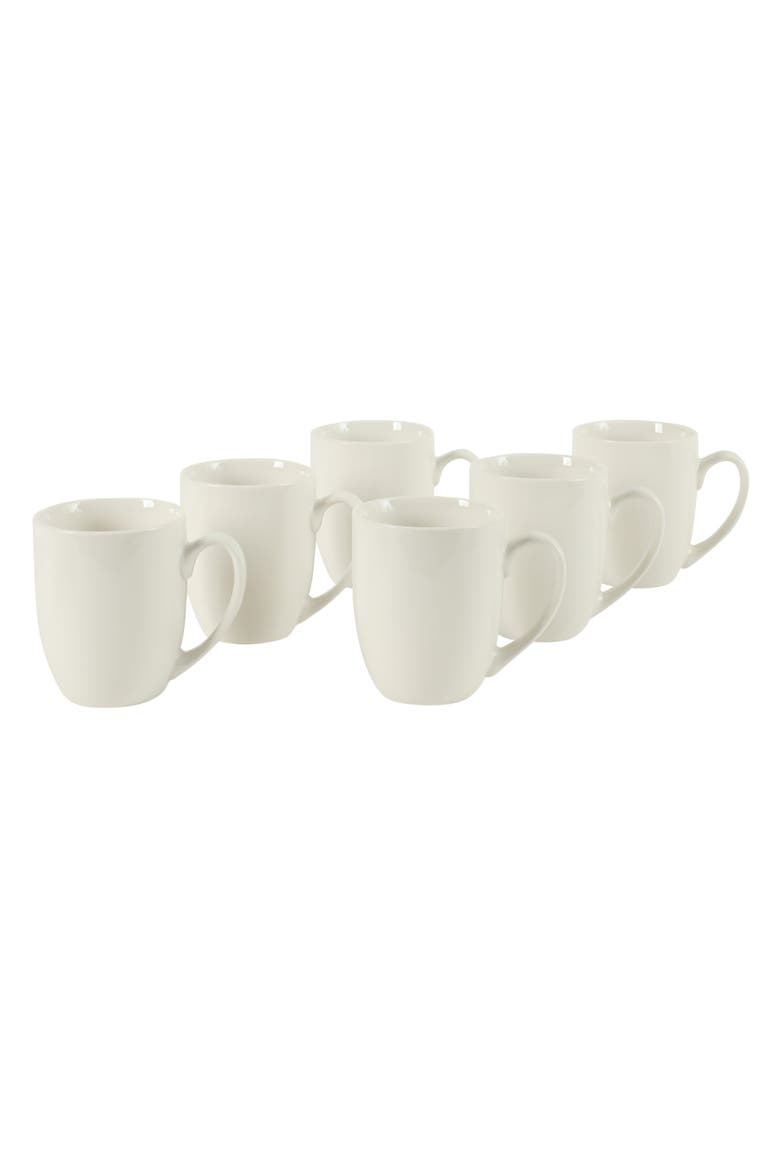 Great Essentials 16-Ounce Porcelain Coffee Mugs, Main, color, White