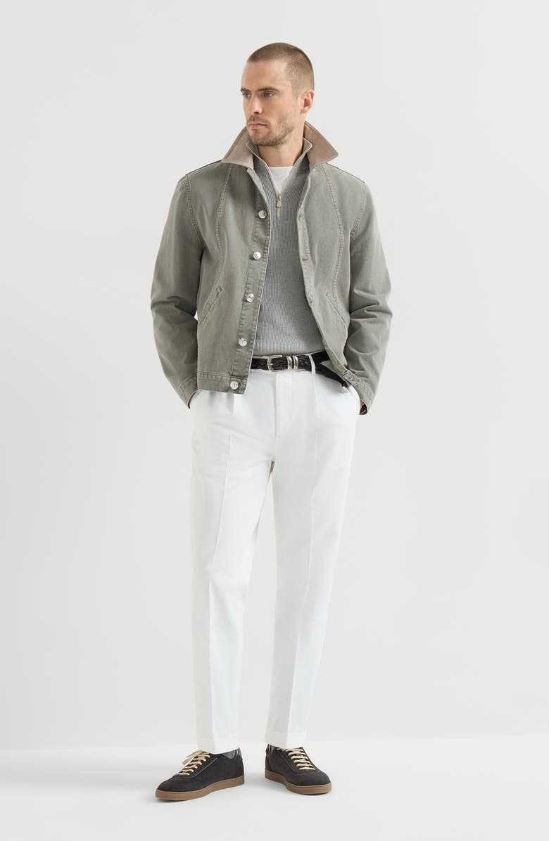 Brunello Cucinelli English Rib knit sweater, Alternate, color, Light Grey