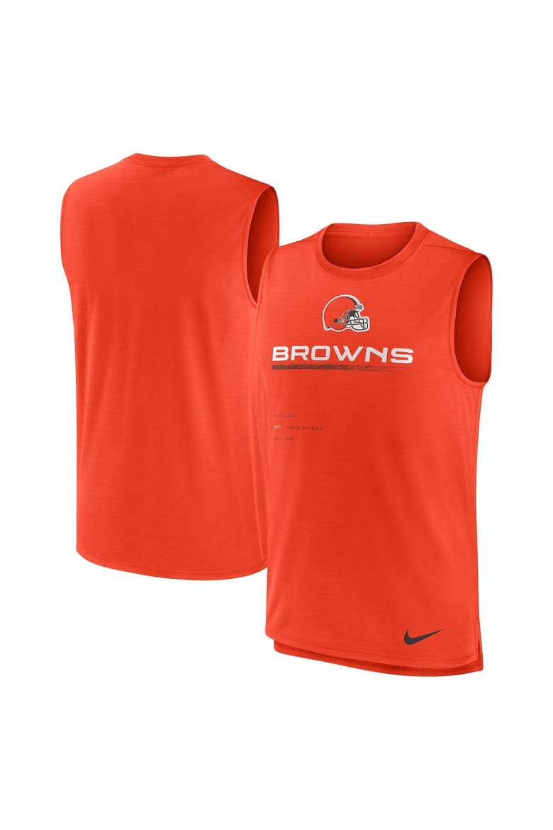 Men's Nike Orange Cleveland Browns Muscle Trainer Tank Top, Main, color, Orange