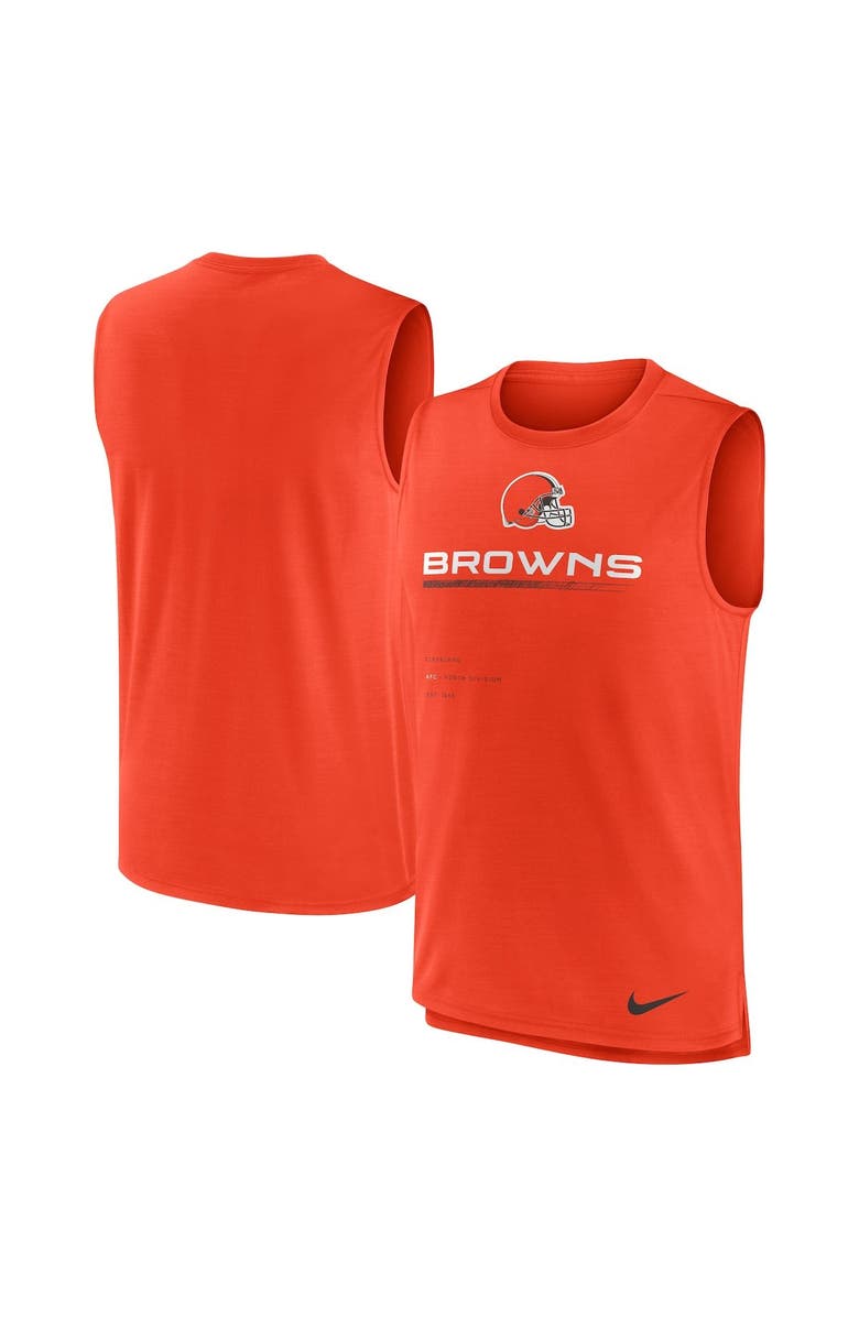 Nike Men's Nike Orange Cleveland Browns Muscle Trainer Tank Top, Main, color, Orange