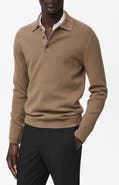 MANGO Long Sleeve Piqué Polo