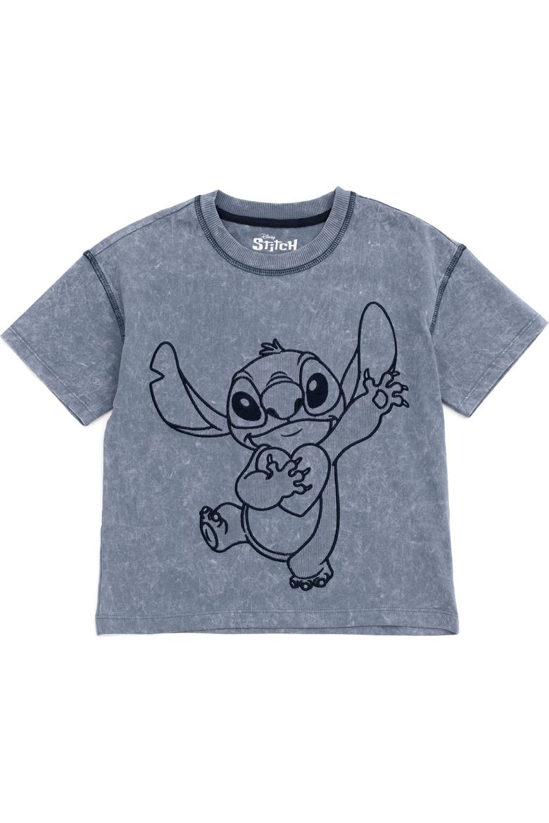 Lilo & Stitch Short Sleeve T-Shirt, Main, color, Mineral Blue Stitch