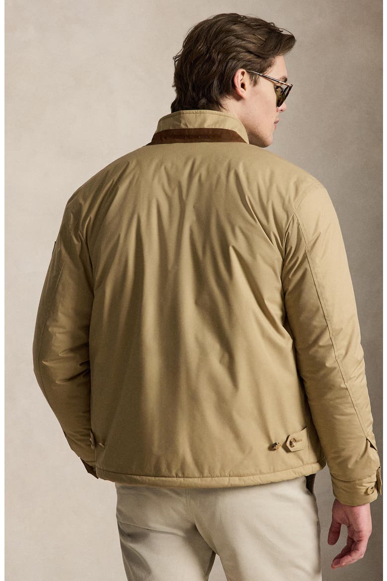 Performance Gabardine Bomber Jacket, Alternate, color, KHAKI